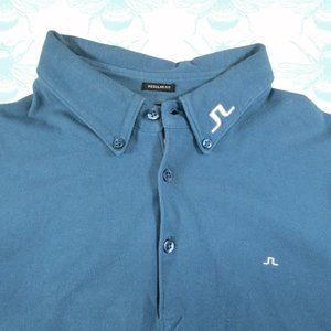 J. Lindeberg Teal Blue Golf Polo Mens Size - Large